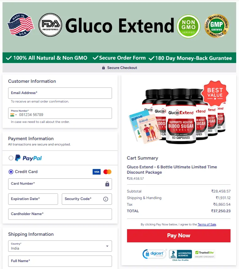 Gluco Extend-secure-checkout